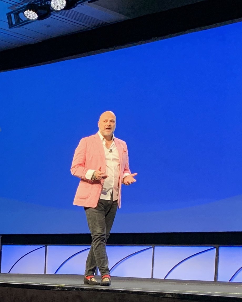 Michael Chachula delivering a keynote on the main stage